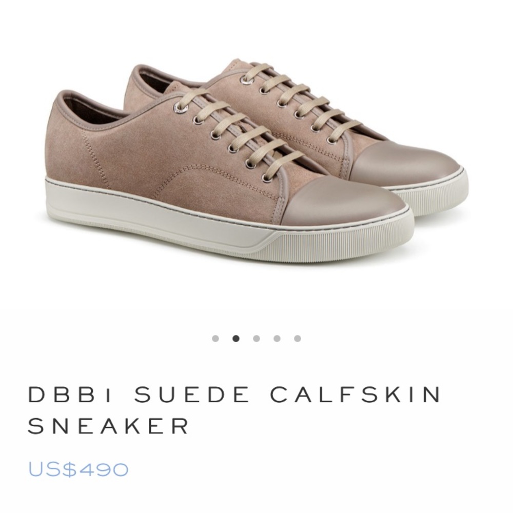 LANVIN DBBI suede calfskin sneaker